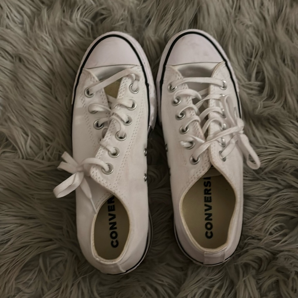 once worn low top platform converse